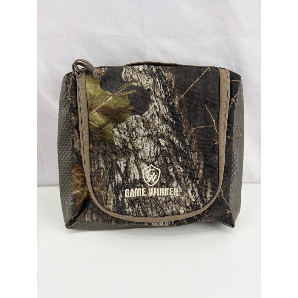 Game Winner Camo Gear Bag Hunting Accessory Pouch Brown Textured Rubberized Base